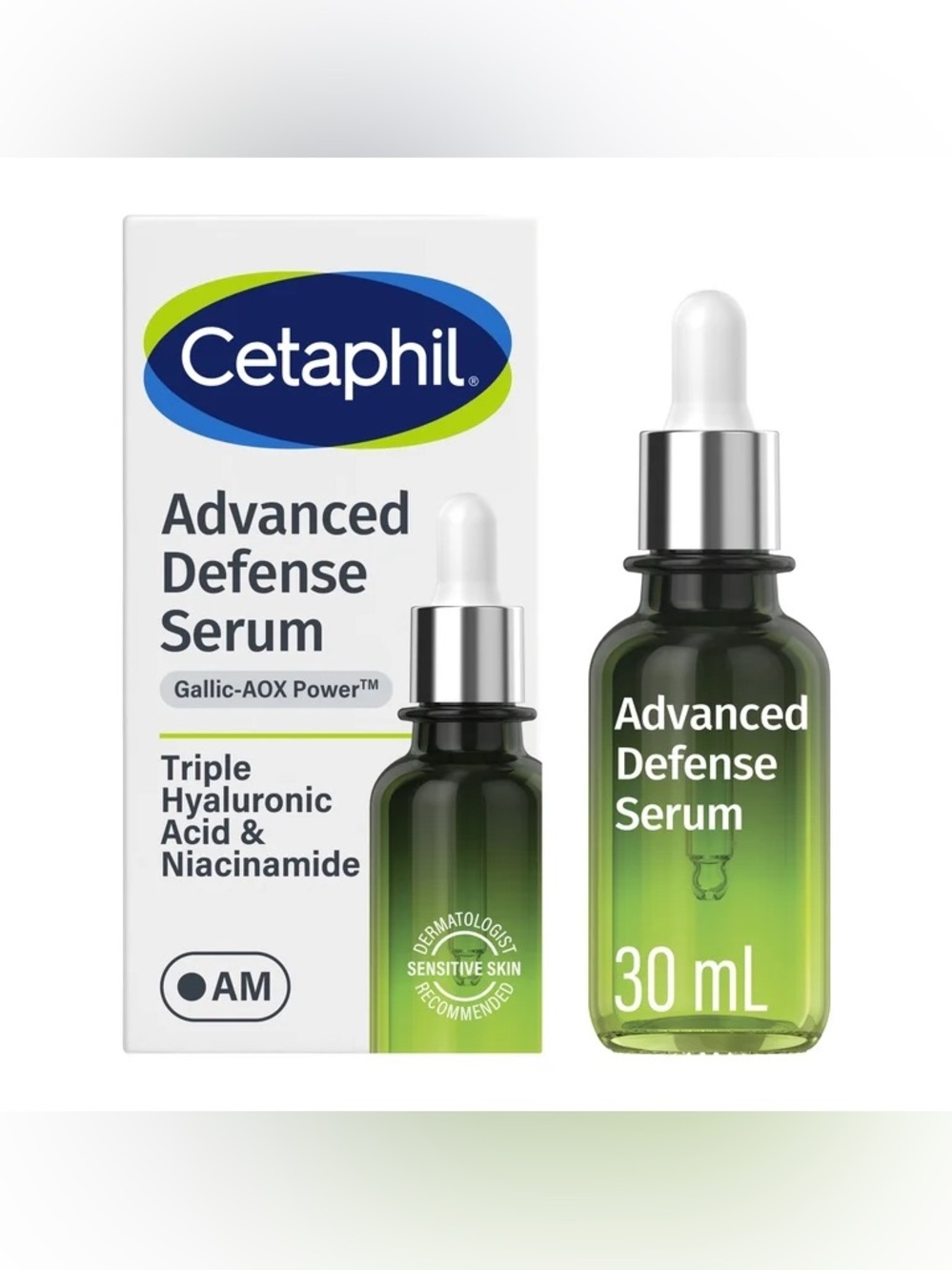 CETAPHIL Advanced Defense Serum | AM Face Serum for Stressed Sensitive Skin